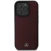Mercedes-Benz MEHMP16L23RBARR Cietais maciņš iPhone 16 Pro 6.3 inch sarkanā teksturēta un gluda āda MagSafe