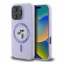 Karl Lagerfeld KLHMP16LSCMKCRHU iPhone 16 Pro 6.3 inch Purple Silicone Hard Case with Karl & Choupette Ring MagSafe