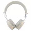 Guess Grained Classic Round Shape Wireless Bluetooth Over-Ear Headphones ar ENC, Bēšs