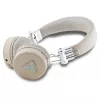 Guess Grained Classic Round Shape Wireless Bluetooth Over-Ear Headphones ar ENC, Bēšs