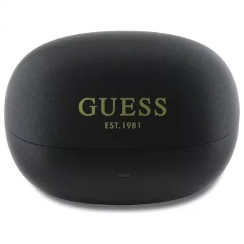Guess Capsule Printed Logo - Bluetooth TWS ANC & ENC austiņas ar uzlādes futrāli (Melna)