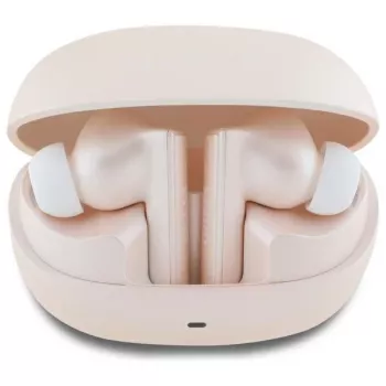 Guess Capsule Printed Logo - Bluetooth TWS ANC & ENC austiņas + uzlādes futrālis (Rozā)