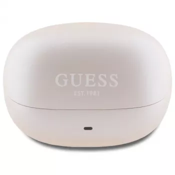 Guess Capsule Printed Logo - Bluetooth TWS ANC & ENC austiņas + uzlādes futrālis (Rozā)