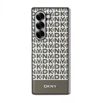 DKNY DKHMZFD6PSOSPW Samsung Galaxy Z Fold6 aizmugurējais vāciņš Brūns Atkārtojuma raksts Apakšējā svītra
