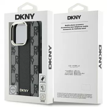 DKNY DKHMP16XPCPVSLK Cietais maciņš ar rūtainu rakstu MagSafe iPhone 16 Pro Max 6.9 Melns