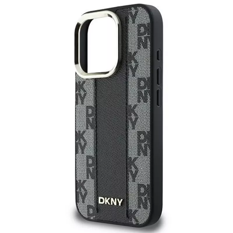 DKNY DKHMP16XPCPVSLK Cietais maciņš ar rūtainu rakstu MagSafe iPhone 16 Pro Max 6.9 Melns