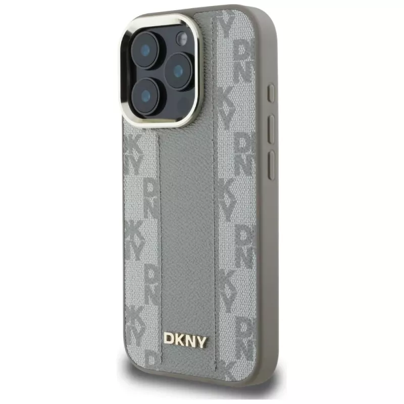 DKNY Checkered Pattern MagSafe Case for iPhone 16 Pro Max - Beige