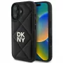 DKNY DKHCP16SPQDSLK Quilted Stack Logo aizmugurējais vāciņš Apple iPhone 16 6,1 inch - Melns