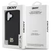 DKNY DKHMP16SPSHRPSK iPhone 16 6.1 cietais vāciņš melns Repeat Pattern Stack Logo MagSafe