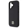 DKNY DKHMP16SPSHRPSK iPhone 16 6.1 cietais vāciņš melns Repeat Pattern Stack Logo MagSafe