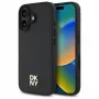 DKNY DKHMP16SPSHRPSK iPhone 16 6.1 cietais vāciņš melns Repeat Pattern Stack Logo MagSafe