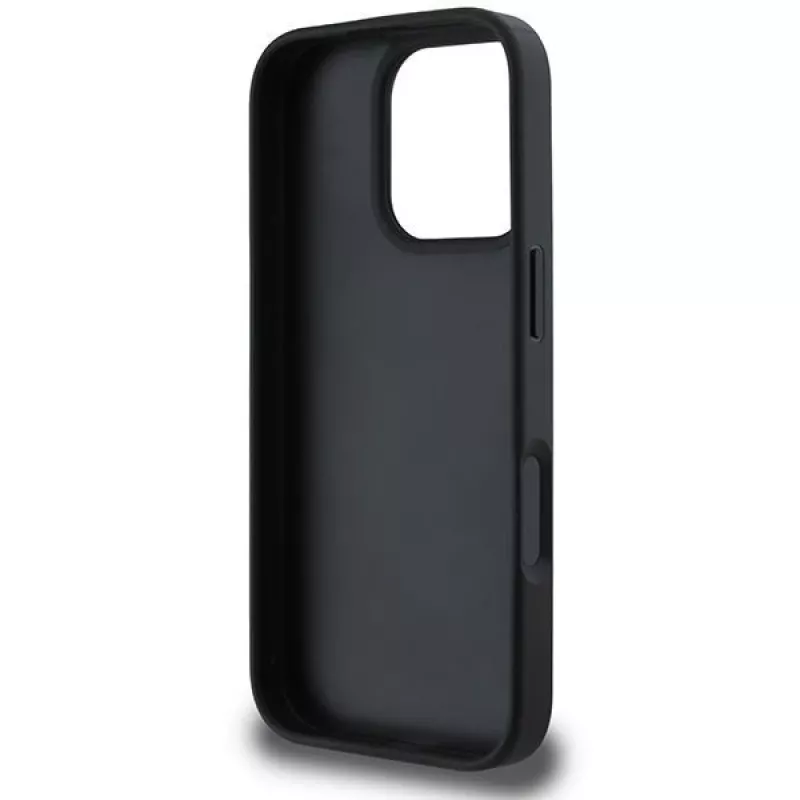 DKNY DKHCP16LPCPTSSK cietais maciņš Apple iPhone 16 Pro 6,3 collu melns ar rūtainu rakstu un drukātām svītrām