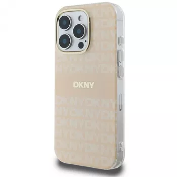 DKNY DKHMP16LHRHSEP Hardcase Apple iPhone 16 Pro 6,3 collu rozā atkārtota tekstūra un svītra MagSafe