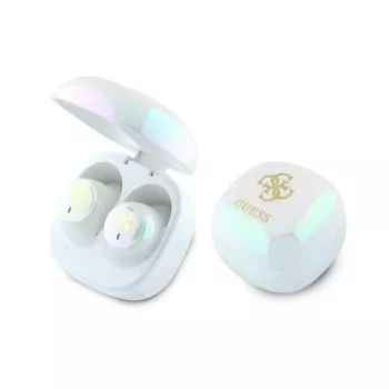 Guess 4G Printed Logo True Wireless Stereo Bluetooth Earbuds ar uzlādes futrāli (Balts)