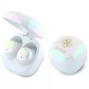Guess 4G Printed Logo True Wireless Stereo Bluetooth Earbuds ar uzlādes futrāli (Balts)
