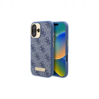 Guess GUHMP16MU4GPRB iPhone 16 Plus 6.7 Blue Hardcase 4G Logo Plate MagSafe