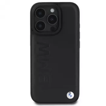 BMW Hot Stamp Leather Hard Case for iPhone 16 Pro 6,3 inch Black