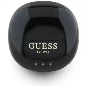 Guess Glossy Effect EggShape Printed Classic Logo TWS Earbuds Black