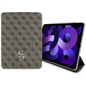 Guess GUFC11RM24PS4SGW iPad Air 11 M2 2024 / M3 2025 / M4 2026 Brūns Magnētisks 4G Big Logo Folio Maciņš