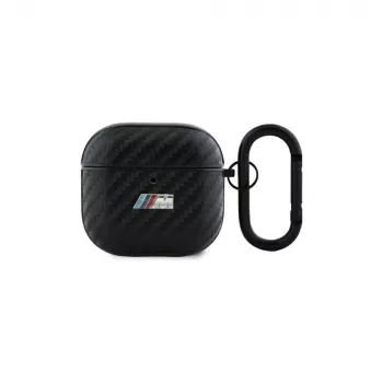 BMW BMA4CMPUCA AirPods 4 Vāks Melns PU Carbon M Collection