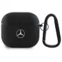 Mercedes-Benz MEA4CSLBK AirPods 4 vāciņš melns āda metāla logo