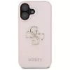 Guess Grained Big 4G Logo Small Classic Logo Back Cover Apple iPhone 16 - Rozā
