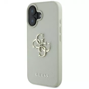 Guess Grained Big 4G Logo Small Classic Back Cover iPhone 16 - Zaļš
