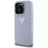 Guess Hot Stamp 4G Pattern Triangle Metal Logo Case iPhone 16 Pro Max (Purple)
