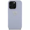 Guess Hot Stamp 4G Pattern Triangle Metal Logo Case iPhone 16 Pro Max (Purple)