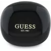 Guess Flat Classic Logo Electroplated TWS Earbuds ar uzlādes futrāli (Melns)