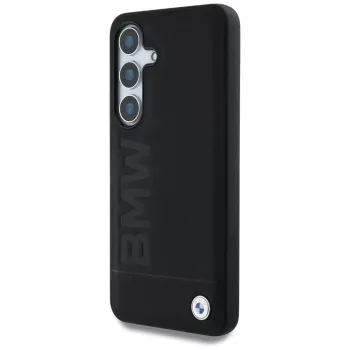 BMW Leather Big Wordmark Case for Samsung Galaxy S25 Black