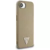 Guess Grained Triangle MacSafe maciņš iPhone 16e (Brūns)