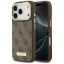 Guess 4G Logo Plate MagSafe Case Apple iPhone 17 Pro Brūns