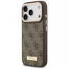 Guess 4G Logo Plate MagSafe Case Apple iPhone 17 Pro Brūns