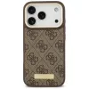 Guess 4G Logo Plate MagSafe Case Apple iPhone 17 Pro Brūns