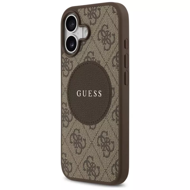 Guess 4G Circle Classic Logo MagSafe aizmugurējais vāciņš Apple iPhone 17 - Brūns
