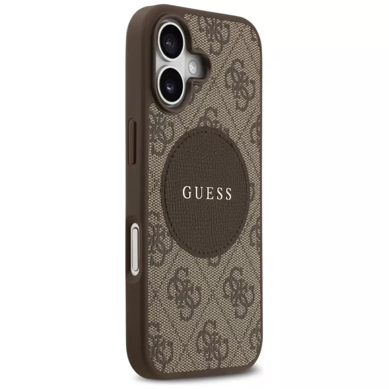 Guess 4G Circle Classic Logo MagSafe aizmugurējais vāciņš Apple iPhone 17 - Brūns