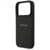 Guess Grained Ring MagSafe Case iPhone 17 Pro Max (Melns)