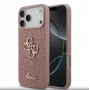 Guess Fixed Glitter Big 4G Maciņš iPhone 17 Pro Max (Rozā)