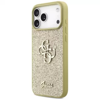 Guess Fixed Glitter Big 4G Case iPhone 17 Pro Max (Gold)