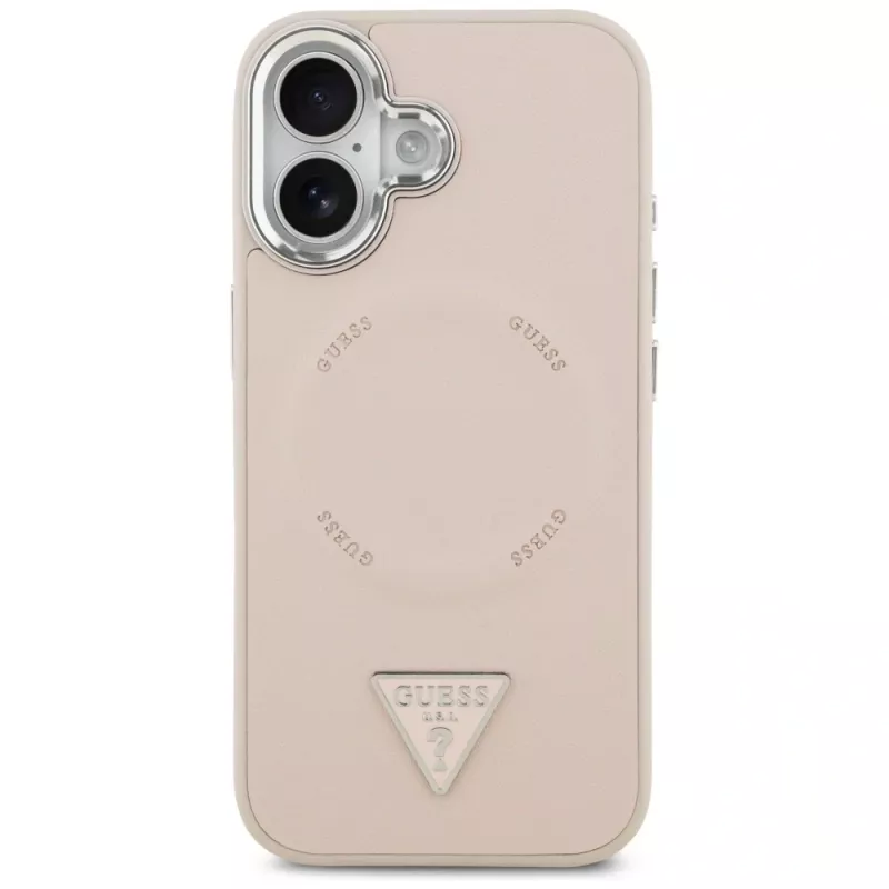 Guess Triangle Logo MagSafe Case iPhone 17 (Rozā)