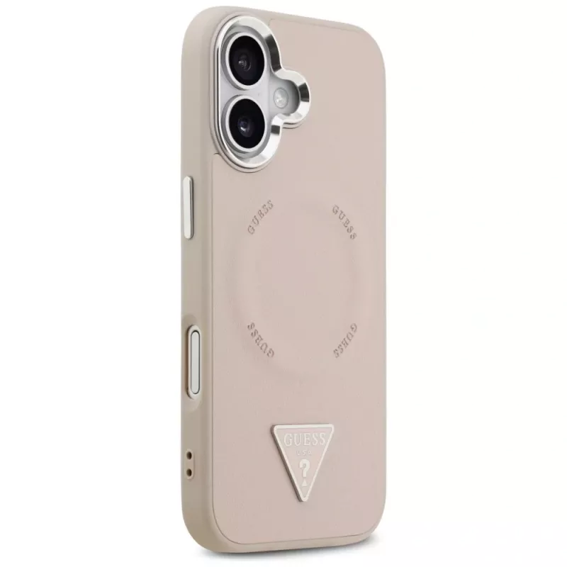Guess Triangle Logo MagSafe Case iPhone 17 (Rozā)