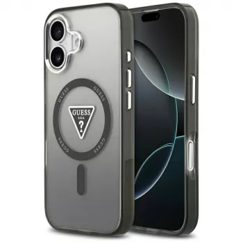 Guess IML Gradient Triangle Logo MagSafe Case for iPhone 17 Black