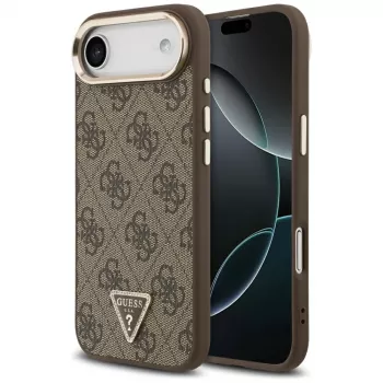 Guess 4G Triangle Logo MagSafe Case for iPhone Air, Brown/Gold