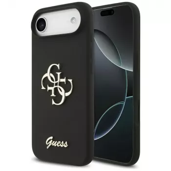 Guess Silicone Big 4G Script Case iPhone Air - Melns