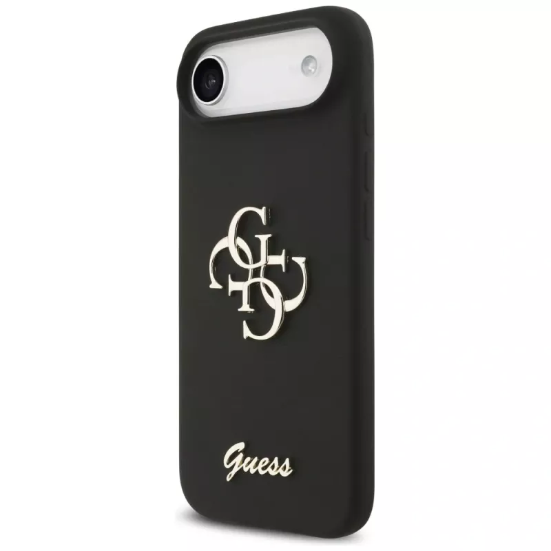 Guess Silicone Big 4G Script Case iPhone Air - Melns