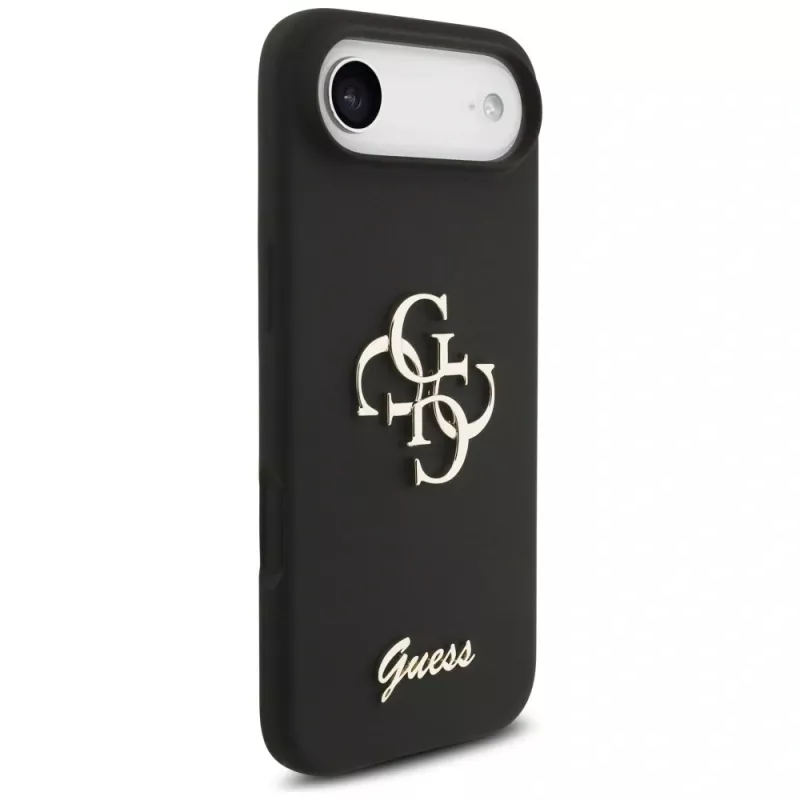 Guess Silicone Big 4G Script Case iPhone Air - Melns