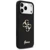Guess Silicone Big 4G Script Case iPhone 17 Pro Max, Melns