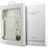 Guess IML Flowers Electro Pearl Strap MagSafe Case for iPhone 17 Pro Max White