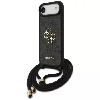 Guess 4G Big Logo Cord Stap Crossbody Case for iPhone Air, Black